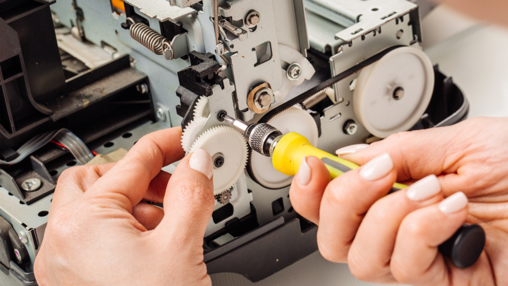 Installing new rollers in a copier