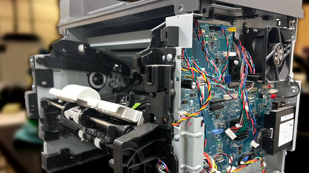 Chip board inside a copier